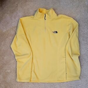 The North Face Yellow Zip Up Fleece Sweater